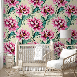 Mooie professionele waterverf schilderbloemen behang