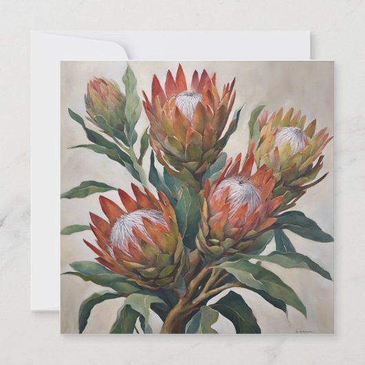 Mooie Protea Bloemen uit Zuid-Afrika (Voorkant)