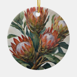 Mooie Protea Bloemen uit Zuid-Afrika Keramisch Ornament