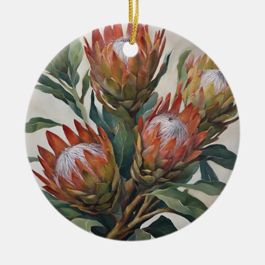 Mooie Protea Bloemen uit Zuid-Afrika Keramisch Ornament (Voorkant)