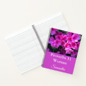 Mooie Proverbs 31 Vrouw Azalea Notitieboek (Binnen)