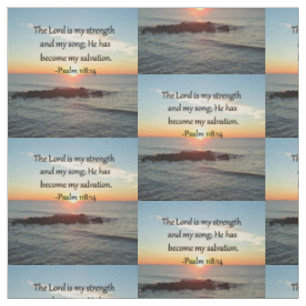Mooie Psalm 118:14 Zonsopgang Foto Design Stof