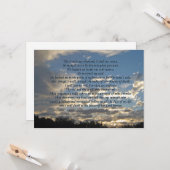 Mooie Psalm 23 Christelijk Bijbelvers Sunrise Kaart (Voorkant / Achterkant in situ)