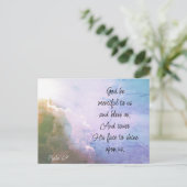 Mooie psalm 67 Zegen over ons Briefkaart (Staand voorkant)