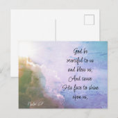 Mooie psalm 67 Zegen over ons Briefkaart (Voorkant / Achterkant)