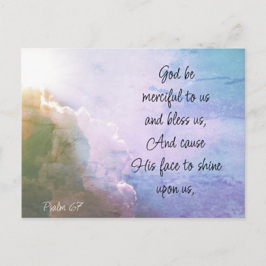 Mooie psalm 67 Zegen over ons Briefkaart (Voorkant)