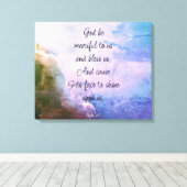 Mooie Psalm 67 Zegen Over Ons Canvas Afdruk (Insitu (Houten vloer))