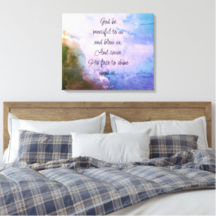 Mooie Psalm 67 Zegen Over Ons Canvas Afdruk