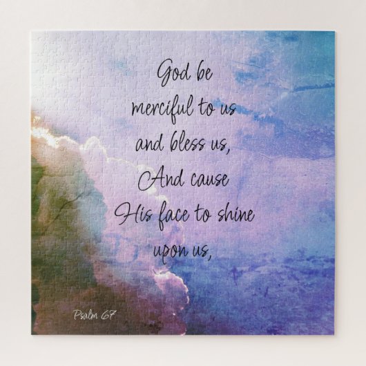 Mooie Psalm 67 Zegen Over Ons Legpuzzel (Verticaal)