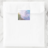 Mooie Psalm 67 Zegen Over Ons Vierkante Sticker (Tas)