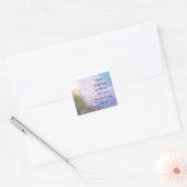 Mooie Psalm 67 Zegen Over Ons Vierkante Sticker (Envelop)