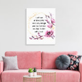 Mooie Psalm 91 Bloemen Canvas Print (Insitu (Woonkamer))