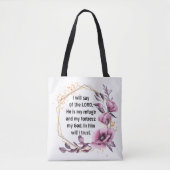 Mooie Psalm 91 Floral Canvas tas (Voorkant)