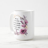 Mooie Psalm 91 Floral Coffee Mok (Voorkant links)