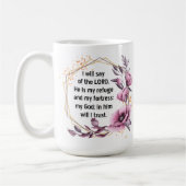 Mooie Psalm 91 Floral Coffee Mok (Links)