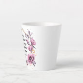 Mooie Psalm 91 Floral Latte Mok (Voorkant)