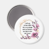 Mooie psalm 91 Floral magnet (Voorkant / Achterkant)