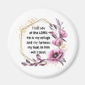 Mooie psalm 91 Floral magnet (Voorkant)