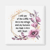 Mooie psalm 91 Floral magnet (Voorkant)