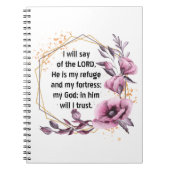 Mooie Psalm 91 Floral notebook Notitieboek (Voorkant)