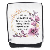 Mooie psalm 91 Floral rugzak Rugtassen (Voorkant)