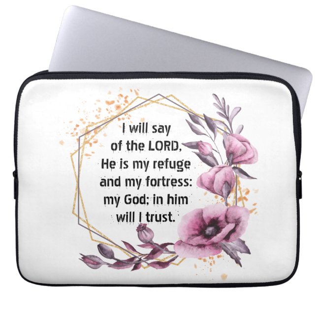 Mooie Psalm 91-laptophoes Laptop Sleeve (Voorkant)