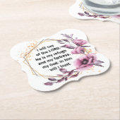 Mooie Psalm 91 Onderzetter van Floral Paper (Gekanteld)