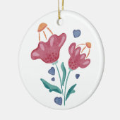 Mooie Psychedelische Bloemen Keramisch Ornament (Links)