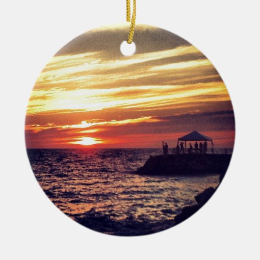 Mooie Puerto Vallarta Sunset Keramisch Ornament (Voorkant)