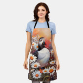 Mooie Puffin in Daisy Field Schort (Gedragen)