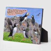 Mooie Puffin Schrift Plaque Spreuken 22:6 Fotoplaat (Zijkant)