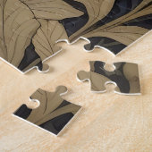 Mooie Puffin William Morris geïnspireerd Legpuzzel (Zijkant)
