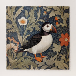 Mooie Puffin William Morris geïnspireerd Legpuzzel