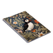 Mooie Puffin William Morris geïnspireerd Notitieboek (Rechterzijde)