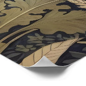 Mooie Puffin William Morris geïnspireerd Poster (Hoek)