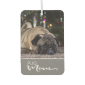 Mooie Pug Plaats het Afbeelding van uw hond Luchtverfrisser (Voorkant)