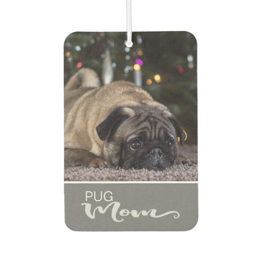 Mooie Pug Plaats het Afbeelding van uw hond Luchtverfrisser (Voorkant)
