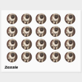 Mooie Pug Puppypfoto Ronde Sticker (Vel)