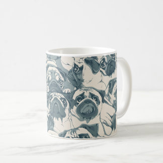Mooie Puggond Onna Seamless Patroon Koffiemok