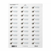 Mooie Pugs-hond Vlinder Retouradres Etiket (Full Sheet)