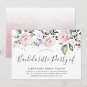 Mooie puistjes Roos Blush Bachelorette Party Kaart (Voorkant / Achterkant)