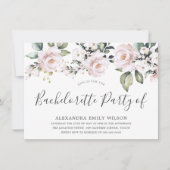 Mooie puistjes Roos Blush Bachelorette Party Kaart (Voorkant)