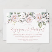 Mooie puistjes Roos Blush Pink Engagement Party Kaart (Voorkant)