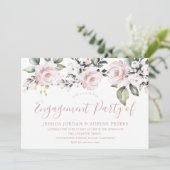 Mooie puistjes Roos Blush Pink Engagement Party Kaart (Staand voorkant)