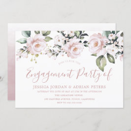 Mooie puistjes Roos Blush Pink Engagement Party Kaart