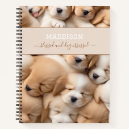 Mooie Puppies Hond Liefhebber Naam Spiraal Noteboo Notitieboek