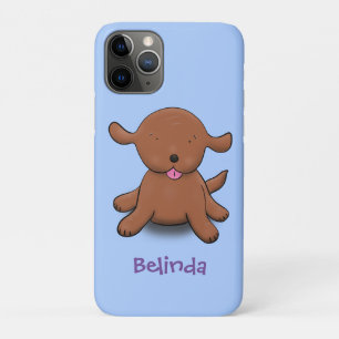 Mooie puppy dog blauwe cartoon illustratie Case-Mate iPhone case