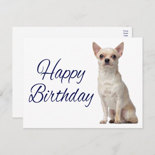 Mooie puppy hond grappige Chihuahua verjaardagskaa Briefkaart (Voorkant / Achterkant)