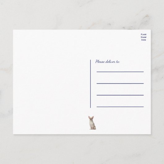 Mooie puppy hond grappige Chihuahua verjaardagskaa Briefkaart (Achterkant)