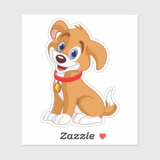 Mooie puppy hond sticker (Vel)